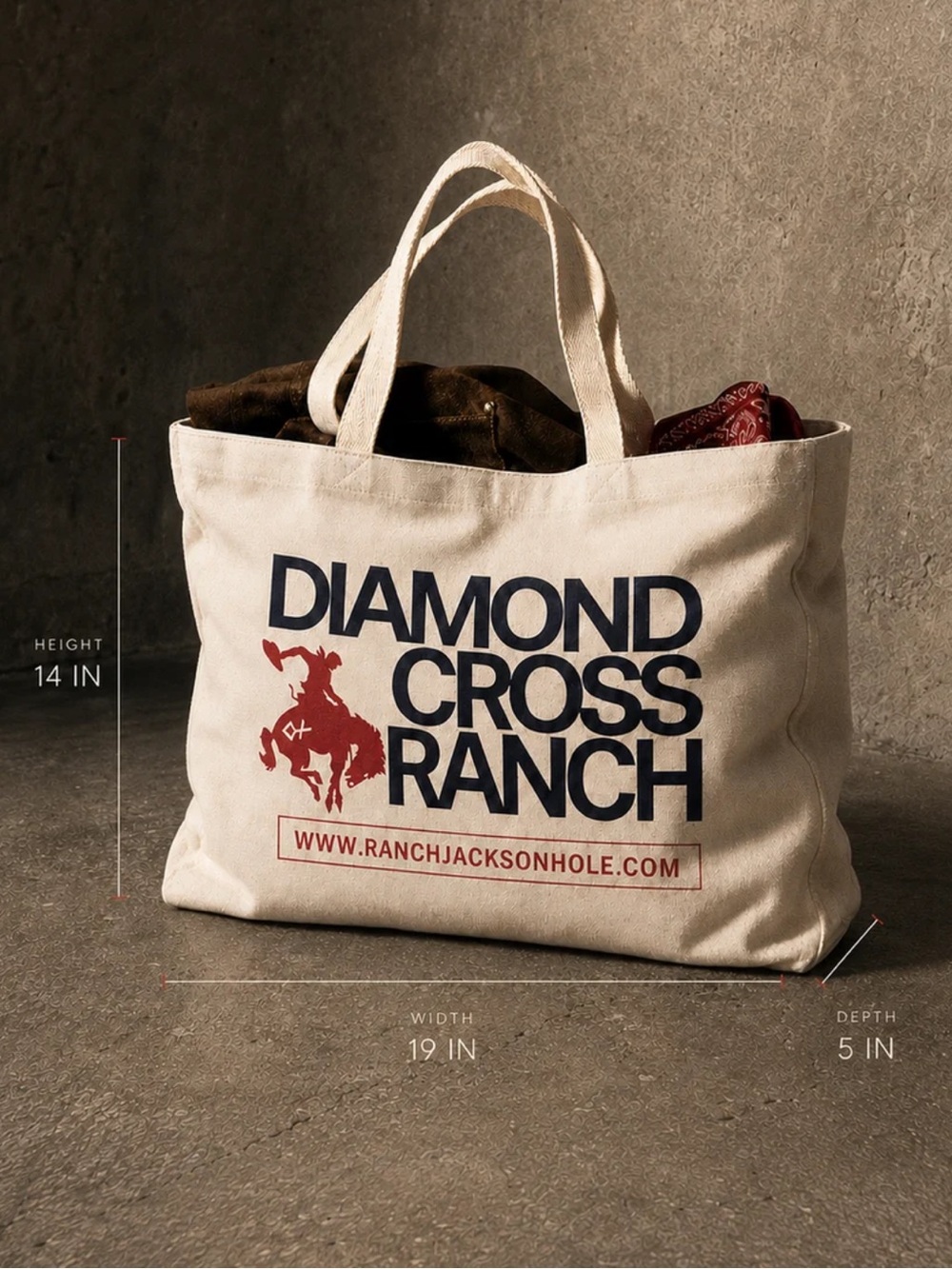 Diamond Cross Ranch The DCR Canvas Tote Bag - Picture 3 of 4